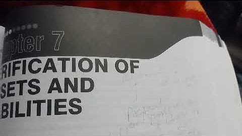 Verification of Assets and Liabilities part 1