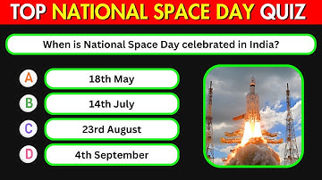 National Space Day Quiz | Chandrayaan 3 Success | Space General Knowledge Questions | ISRO GK | MCQ