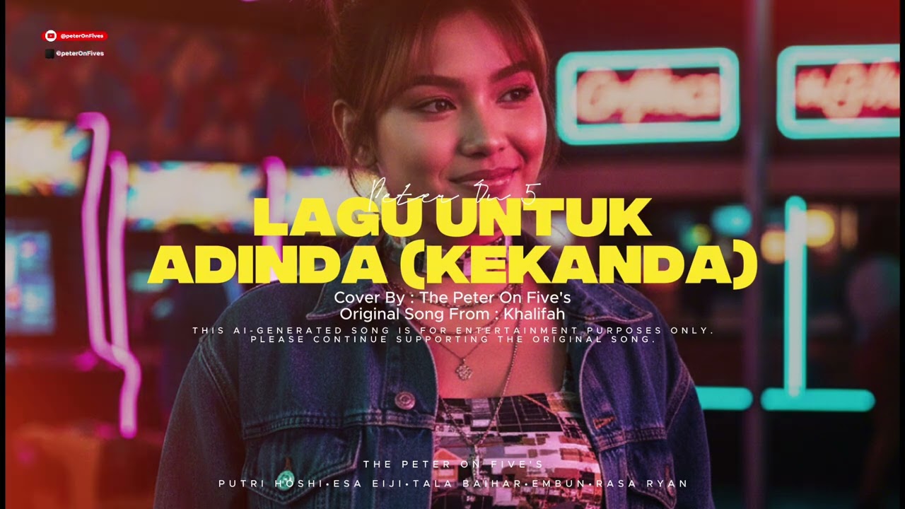Khalifah - Lagu Untuk Adinda - Cover By - Peter On Five's