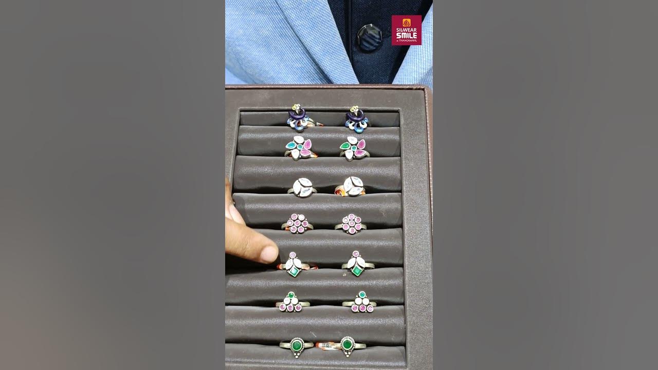 Silver Antique Toe Rings Silwear Smile Thangamayil Jewellery