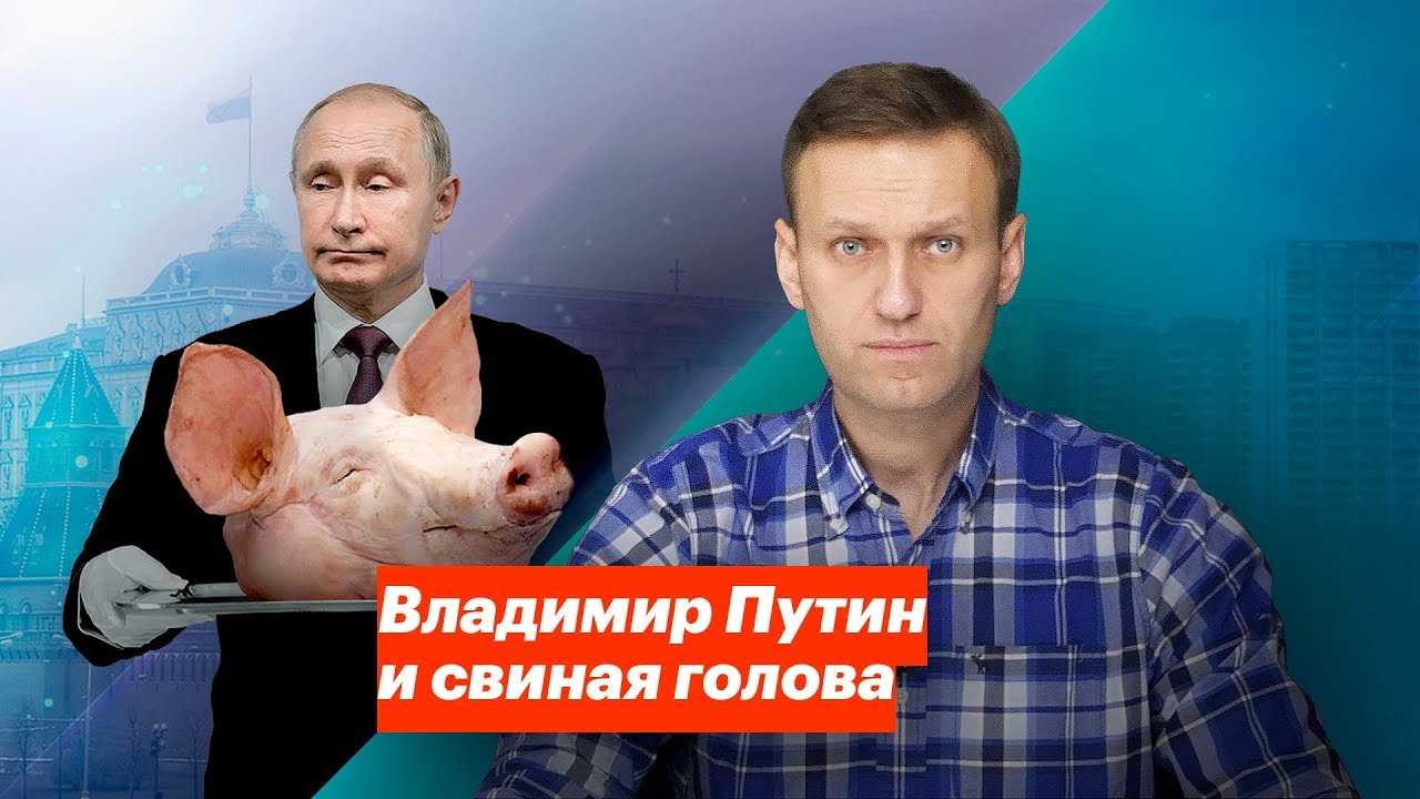 Владимир Путин и свиная голова