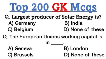 Important 200+ General Knowledge gk Mcqs | top gk Mcqs ppsc fpsc nts pts etea issb paf police