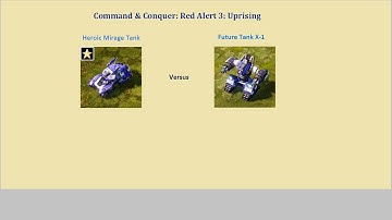 C&C Red Alert 3 - heroic mirage tank vs future tank x-1