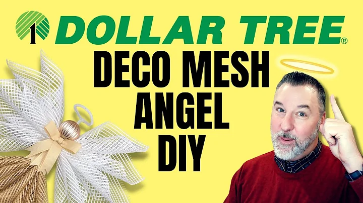 Dollar Tree 6" Deco Mesh Angel & 10" Deco Mesh Angel - Easy DIY - #angel