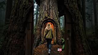 Deep in the American Wilderness🌲#CabinLife #LogCabin #CozyCabin #MountainCabin #shorts