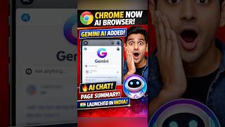 Google Chrome AI Browser 😱 Gemini Feature India Launch! #shorts
