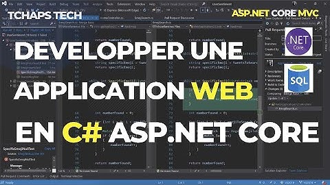 Comment développer une application web en C#, ASP.NET Core, SQL Server, et Entity Framework