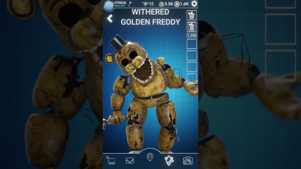 FNAF AR Special Delivery - Ignited Classic Golden Freddy Animatronic W