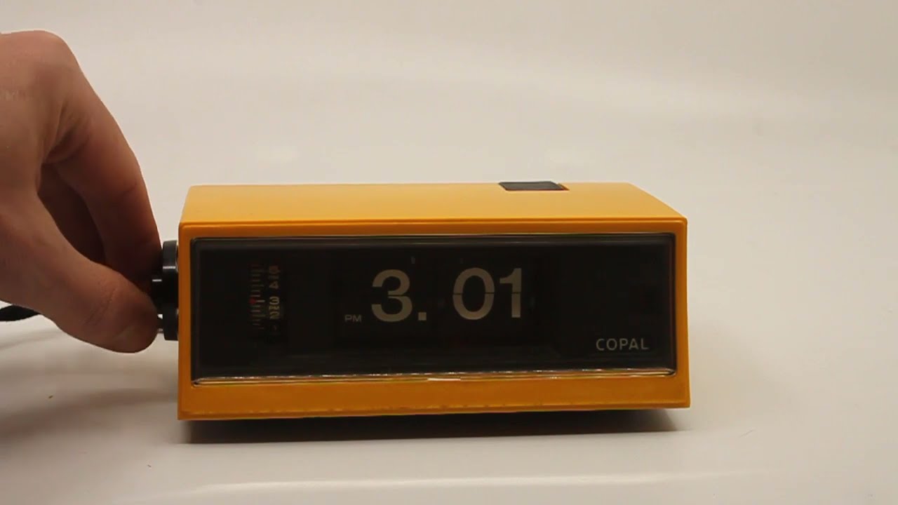 Fully refurbished Copal RP200 flip-alarm-clock - YouTube