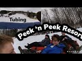 Peek ‘n Peek Resort 2022 Clymer NY | Tubing with school on school field trip.