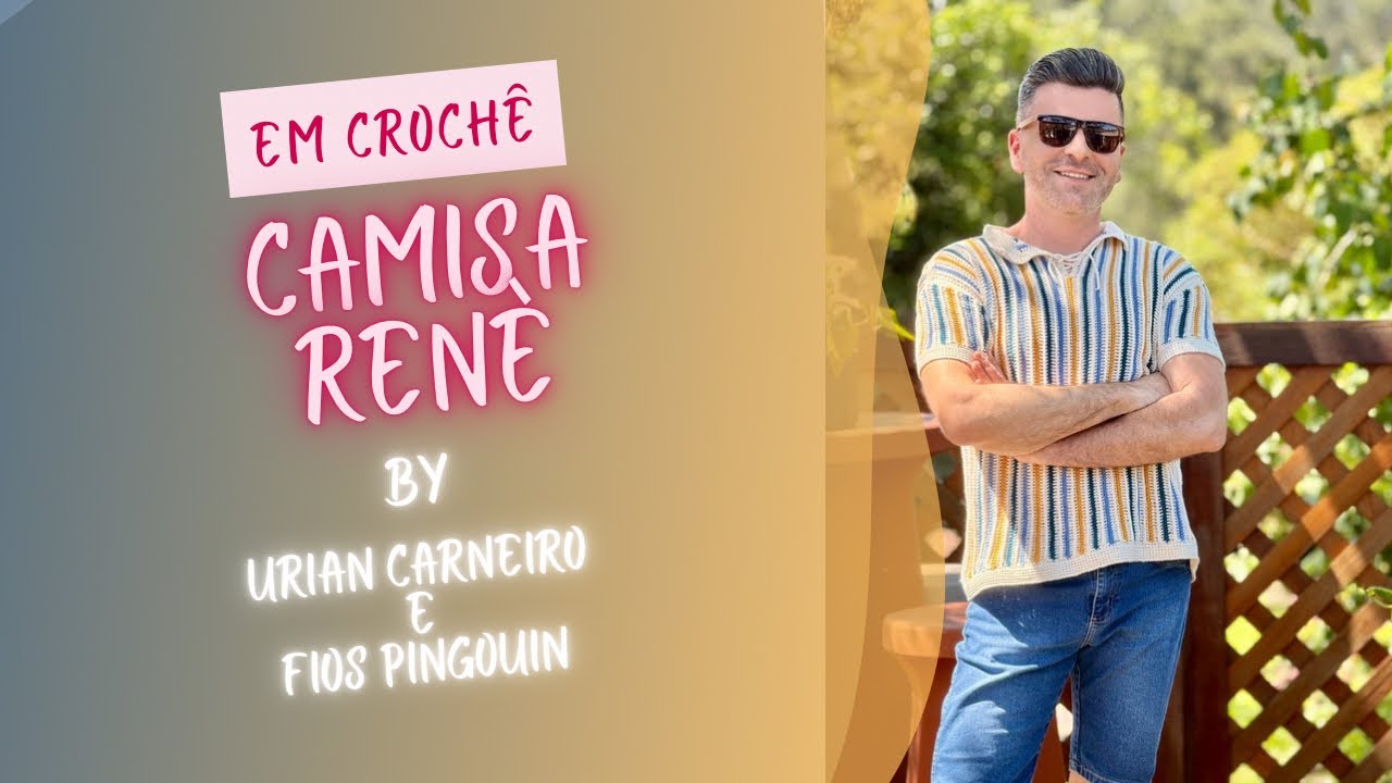 Camisa em crochê masculina