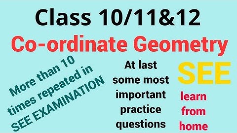 Coordinate Geometry //Class 10- SEE - Amazing tricks//important question //pair of st. lines- Ep-257