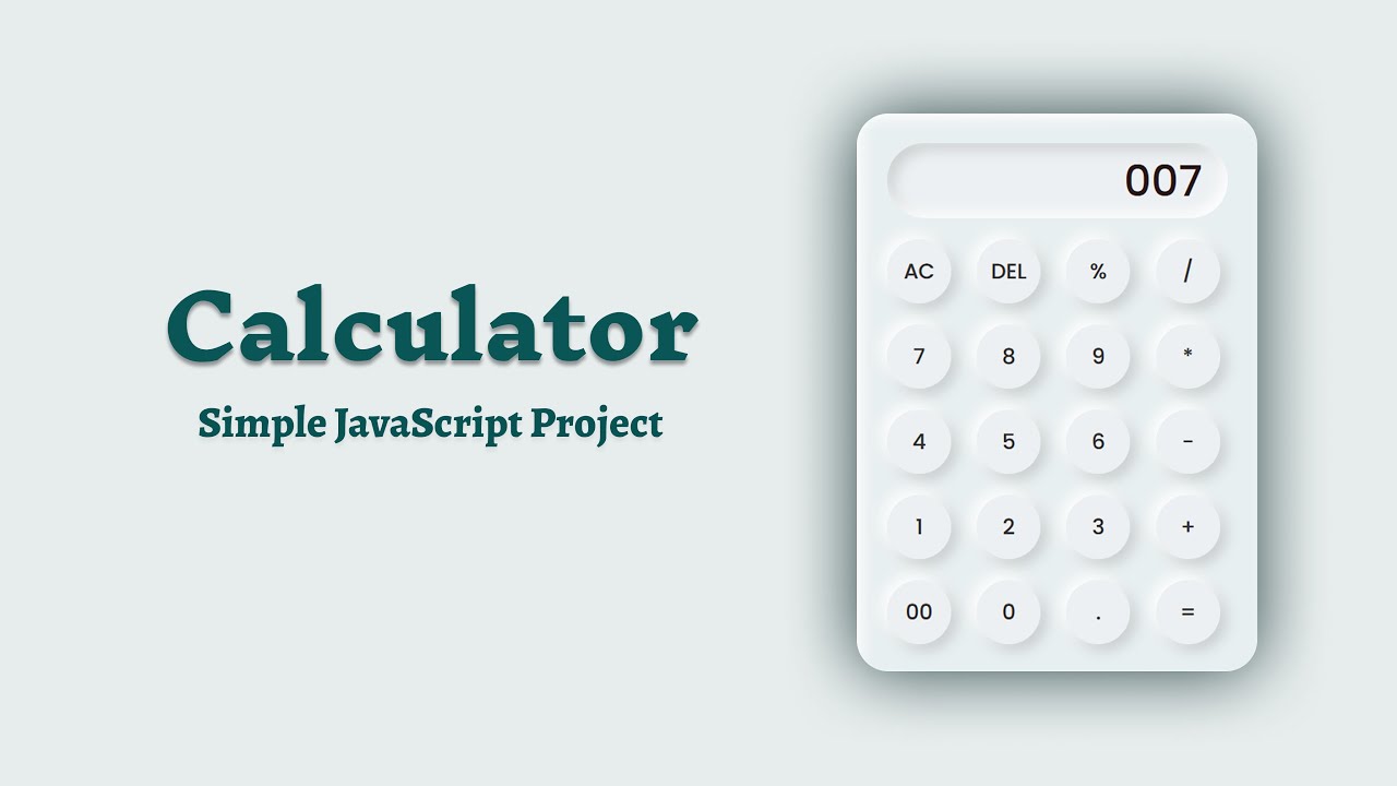 How to create Calculator Using HTML CSS & JS | Simple JavaScript ...