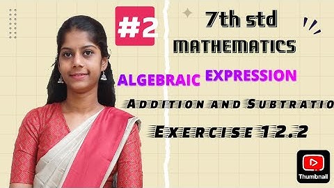 Mathematics || Class 7th || Algebraic Expressions || Exercises 12.2 || Part 2 ||