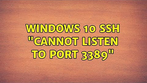 Port 3389 not listening Windows 10