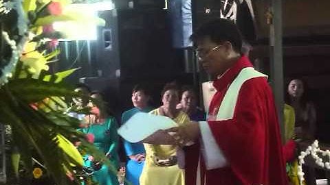 Lời cám ơn của cha Giuse Phạm Minh Hảo CSsR - Tân chính xứ Tân Hội - với ĐGM Phú Cường