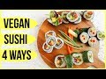 HOW TO MAKE VEGAN SUSHI 4 WAYS | Veggie Crab + Vegan Tuna | Easy & Gluten Free Vegan Recipes