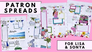 PLAN WITH ME | PATRON SPREADS FOR LISA &amp; SONYA | THE HAPPY PLANNER