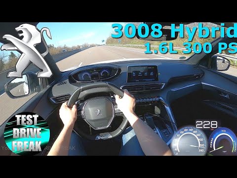 2020 Peugeot 3008 GT HYBRID4 300 e-EAT8 300 PS TOP SPEED AUTOBAHN DRIVE POV