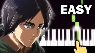 ATTACK ON TITAN Season 4 ED 6 - Shock - EASY Piano tutorial