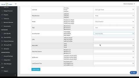 Asset import via CSV to Lifecycle Insights