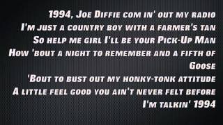 Video thumbnail of "Jason Aldean - 1994 lyrics"