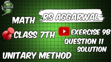 Math Rs Aggarwal Class 7th Exercise 9B Question 11