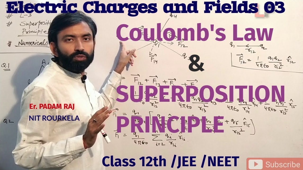 Electric Charges and Fields 03 || Class12th Physics II Coulomb's Law ...