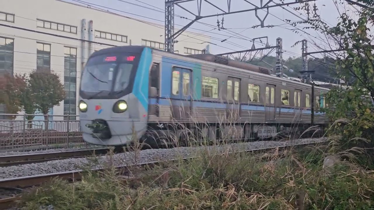 인천1호선 검단호수공원행 108편성 귤현역 진입