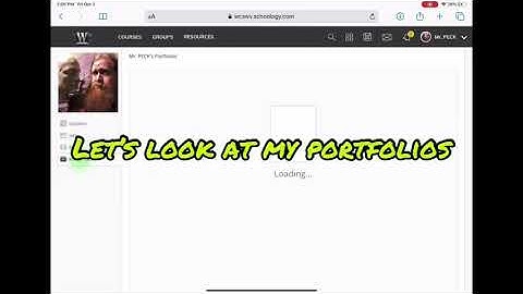 Schoology Portfolio Demonstration