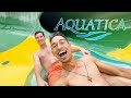 My First Time At Aquatica | STUCK On A Waterslide | SeaWorld's Water Park!