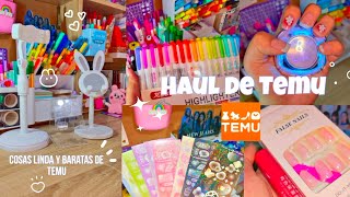 Haul Aesthetic de TEMU!!! ( Papelería, Maquillaje, Oficina, etc) 🫧