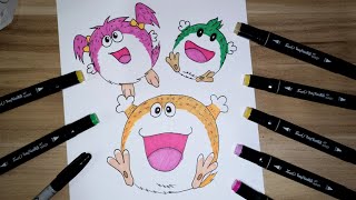 Drawing Mojacko, Mojari & Mojaru - Mojacko