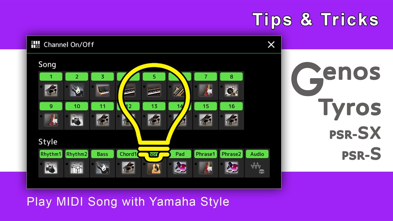 Tips  Tricks   Play MIDI Song with Yamaha Style