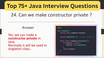 Top 75 Java Interview Questions - Can we make constructor private ? #javatrickyquestions #interview