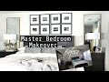 Modern Master Bedroom Makeover + DIY Faux Fireplace | RH Inspired | Budget Friendly| 2021