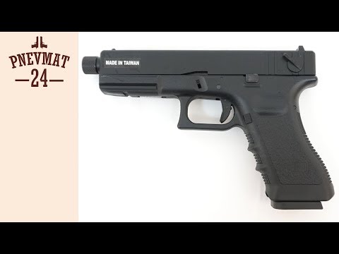 Страйкбольный пистолет KJW Glock G18 TBC CO2 Gas, удлин. ствол