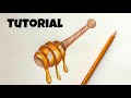 How to draw honey  colored pencil tutorial