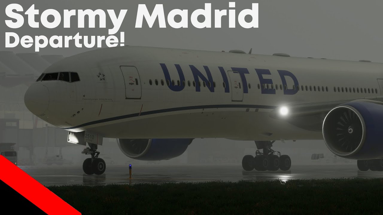 An EPIC STORMY departure from Madrid! | Microsoft Flight Simulator 2020!