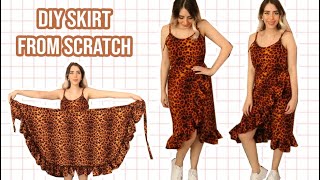 Download Lagu DIY Wrap skirt with ruffles FROM SCRATCH | Sewing tutorial for beginners MP3
