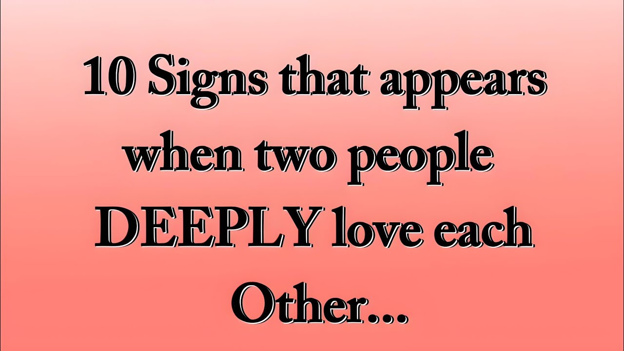 10 SIGNS That Appears When Two People DEEPLY Love Each Other || Psychology || Facts | Golden Lines