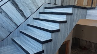 White Marble and Granite Combination Staircase Design || Marble Stairscase Design and Price