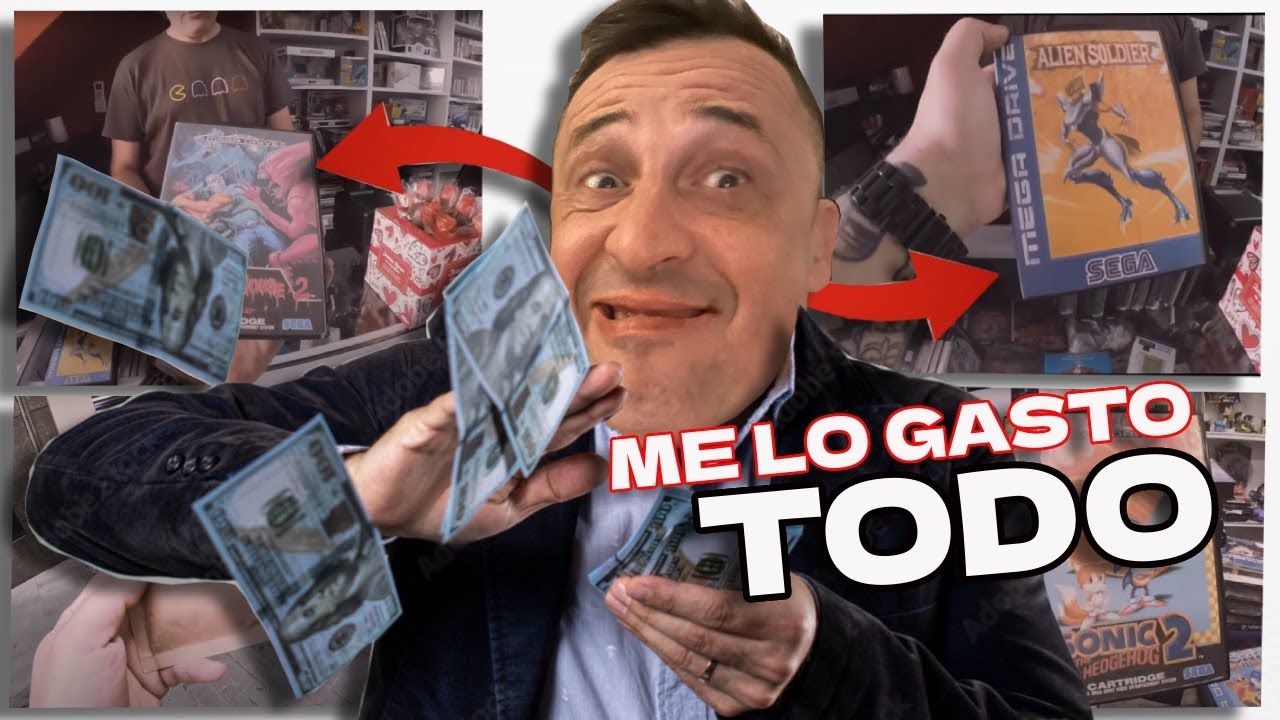 RECIBO un SOBRE lleno de DINERO me lo GASTO TODO en VIDEOJUEGOS RETRO