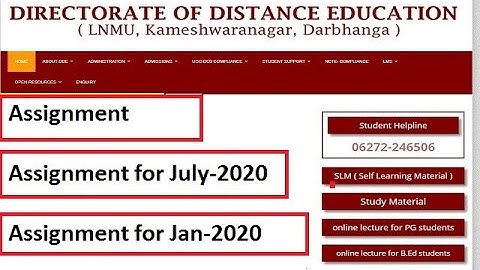 DDE LNMU ka Assignment kaise Download kare | How To Download DDE LNMU Assignment