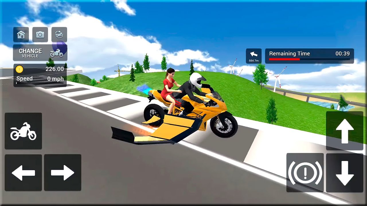 Flying Motorbike Simulator 2020 - City Bike Pilot Gameplay Android