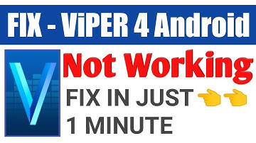 Viper 4 android Not working - FIX | Viper 4 android Stop working