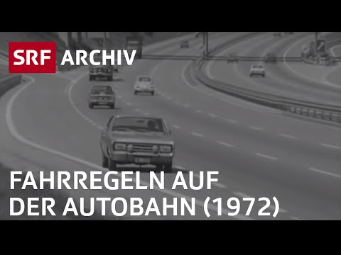 Règles de conduite sur autoroute (1972) | Conduire dans les années 70 | Archives SRF