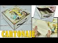 TUTORIAL COMO HACER CAJA LIBRO FORRADA CON TELA / CARTONAJE FACIL