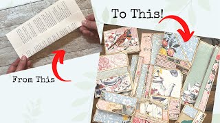 Junk Journal Book Page 💡Ideas! 💡- Part 1!  📔Start with the same fold to make 10 Ideas!📔