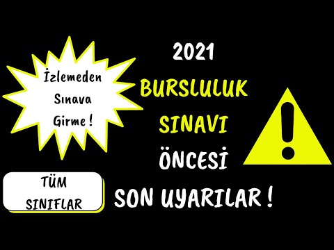 BURSLULUK SINAVI ÖNCESİ SON UYARILAR 2021 | Bursluluk Sonuçları Ne Zaman İlan Edilecek | İOKBS